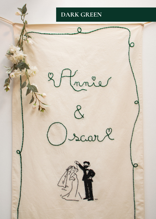 Custom Embroidered Wedding Banner