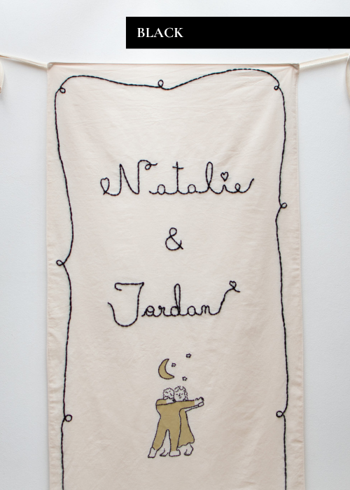 Custom Embroidered Wedding Banner