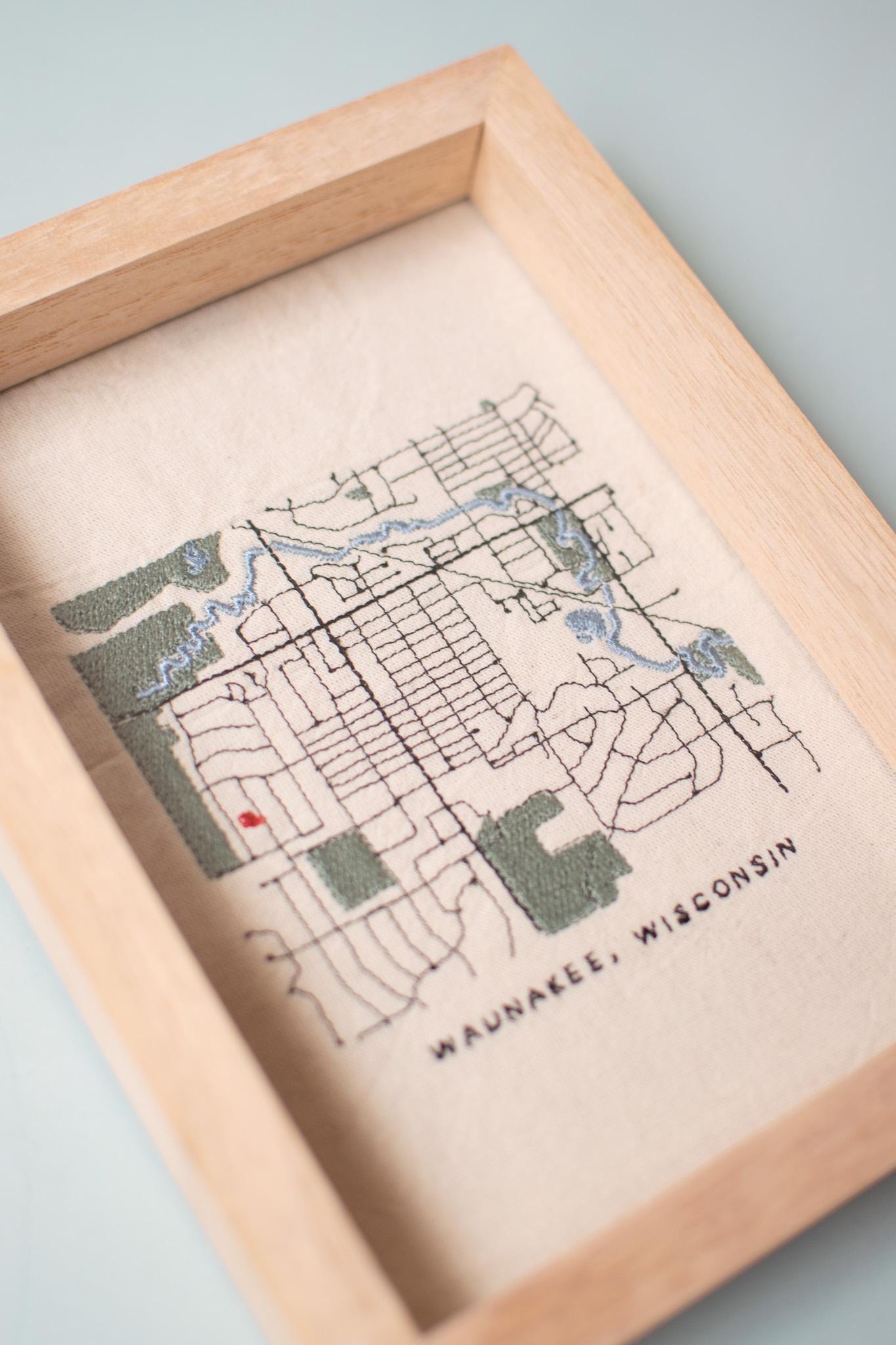 Embroidered City Map